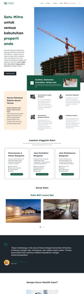 Screenshoot web Gunantara